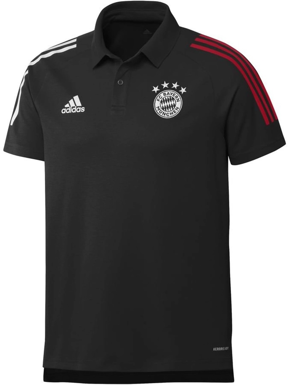 FC Bayern Munchen Adidas Training Polo Black Telekom Qatar Audi Size M NWT